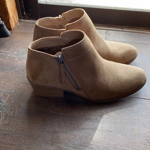 Suede ankle booties